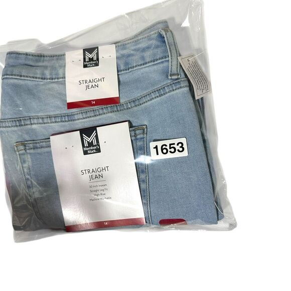 Member's Mark Women's Straight Jeans - Light Wash - Size 14 - Picture 13 of 13